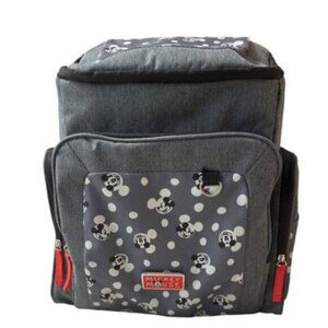 Authentic Disney Baby Black & White Mickey Mouse Multi Pc Diaper Bag Backpack